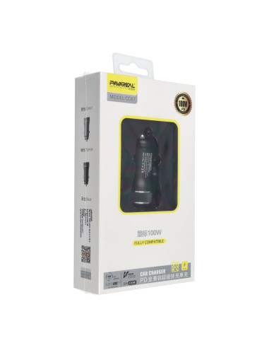 PAVAREAL chargeur de voiture Type C PD 20W + USB 3A PA-CC67 noir [EOL].