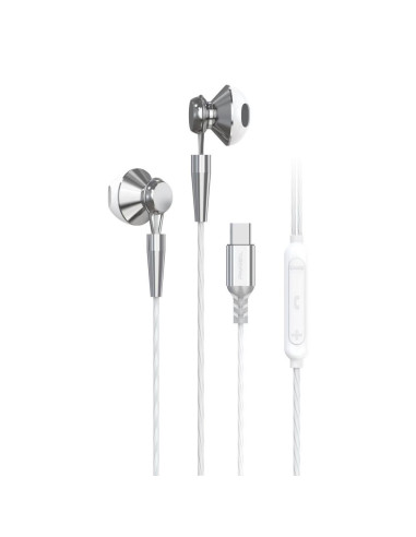 Écouteur PAVAREAL avec microphone Type C PA-M10C blanc [DAC].