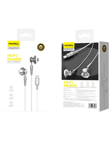Écouteur PAVAREAL avec microphone Type C PA-M10C blanc [DAC].
