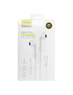 Écouteur PAVAREAL avec microphone Type C PA-M11C blanc [DAC].