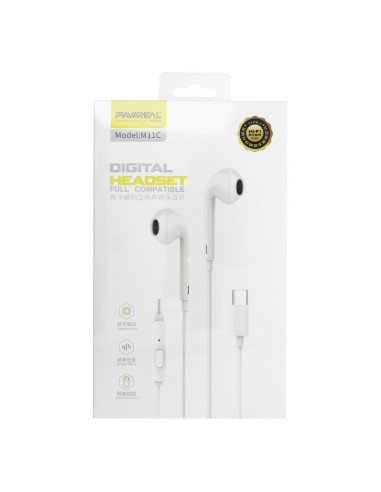 Écouteur PAVAREAL avec microphone Type C PA-M11C blanc [DAC].