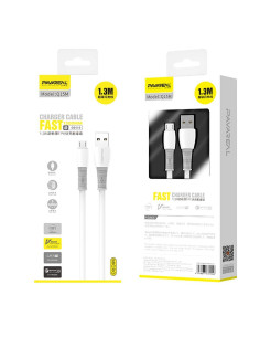 PAVAREAL Câble USB à Micro 5A PA-Q15M 1,3 m. blanc 2