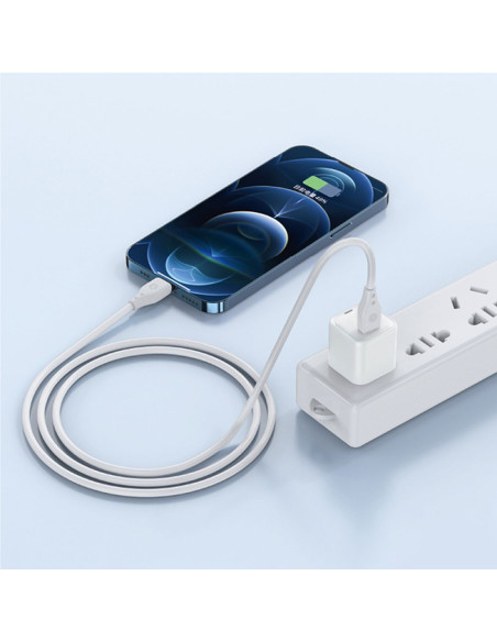 WiWU - Pioneer Wi-C002 Câble USB C vers Lightning série 30W - blanc