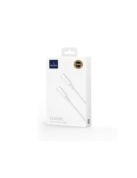 WiWU - Classic series USB cable Wi-C007 USB A à USB C 5A - blanc