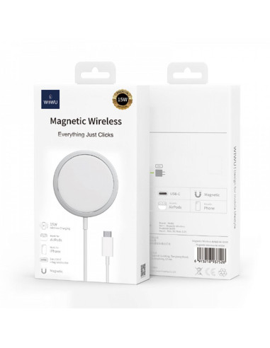 WiWU - Wireless Charger Compatible with MagSafe Wi-W009 15W