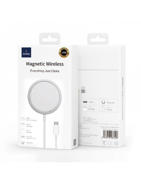 WiWU - Wireless Charger Compatible with MagSafe Wi-W009 15W