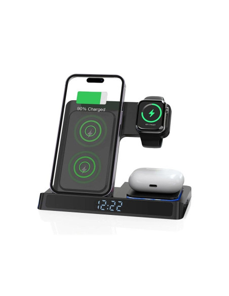 WiWU - Chargement sans fil avec minuterie numérique Wi-W006 Power Air 5in1