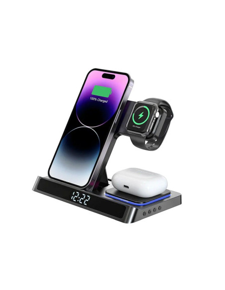 WiWU - Chargement sans fil avec minuterie numérique Wi-W006 Power Air 5in1