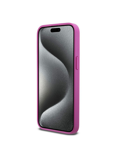 Coque pour IPHONE 15 Pro Max compatible avec MagSafe DKHMP15XPSHRPSP (DKNY HC MagSafe Pu Repeat Pattern W/Stack Logo) rose