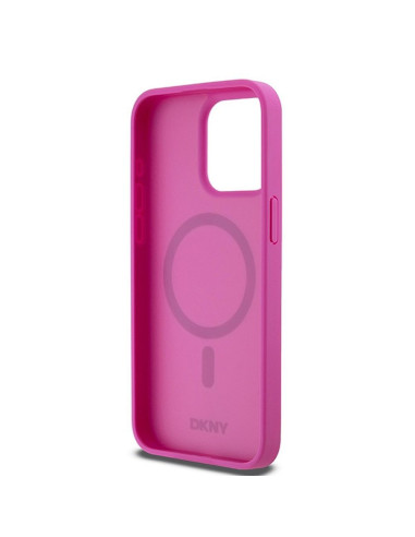 Coque pour IPHONE 15 Pro Max compatible avec MagSafe DKHMP15XPSHRPSP (DKNY HC MagSafe Pu Repeat Pattern W/Stack Logo) rose