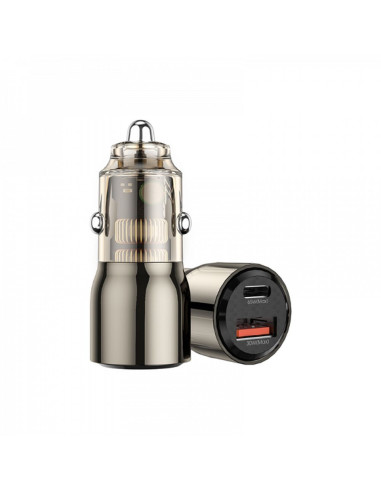 WiWU - Chargeur de voiture Wi-QC012 95W PD+QC USB A + USB C