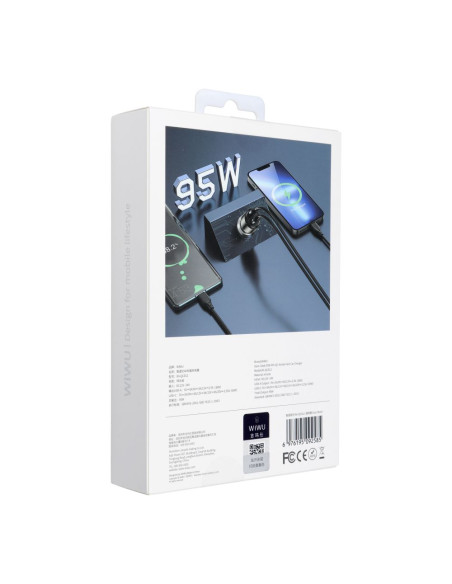 WiWU - Chargeur de voiture Wi-QC012 95W PD+QC USB A + USB C