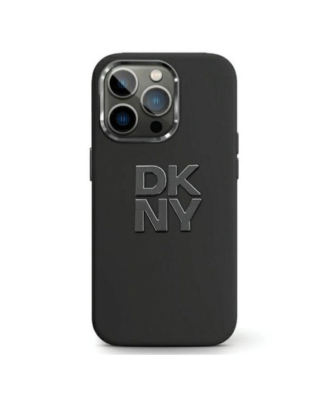 Coque DKNY pour IPHONE 15 DKHCP15SSMCBSK (DKNY HC Silicone W/Stack Metal Logo) noir