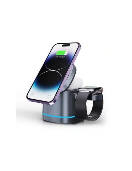 WiWU - Foldable Wireless Charger 3in1 15W RUBIK'S CUBE Wi-W024