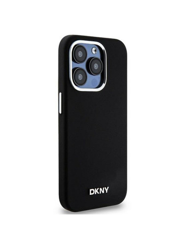 Coque DKNY pour IPHONE 14 Pro compatible avec MagSafe DKHMP14LSMCHLK (DKNY HC MagSafe Silicone W/Horizontal Metal Logo) noir