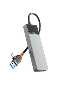 WiWU - HUB A431C 4in1 plug USB A/C à USB3.0x3+USB-Cx1 2