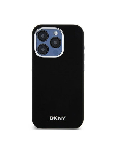 Coque DKNY pour IPHONE 14 Pro compatible avec MagSafe DKHMP14LSMCHLK (DKNY HC MagSafe Silicone W/Horizontal Metal Logo) noir