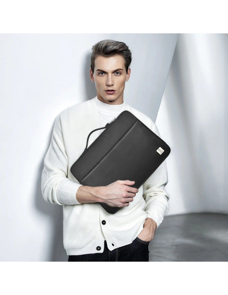WiWU - Sacoche pour ordinateur portable 14" minimaliste, résistante à l'eau - noir