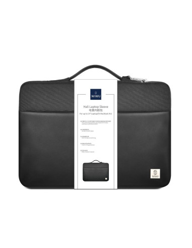 WiWU - Sacoche pour ordinateur portable 14" minimaliste, résistante à l'eau - noir