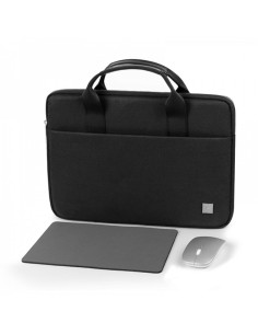 WiWU - Sacoche étanche pour ordinateur portable 14" Genius Combo Set 3in1 (sac+souris+mousqueton) - noir