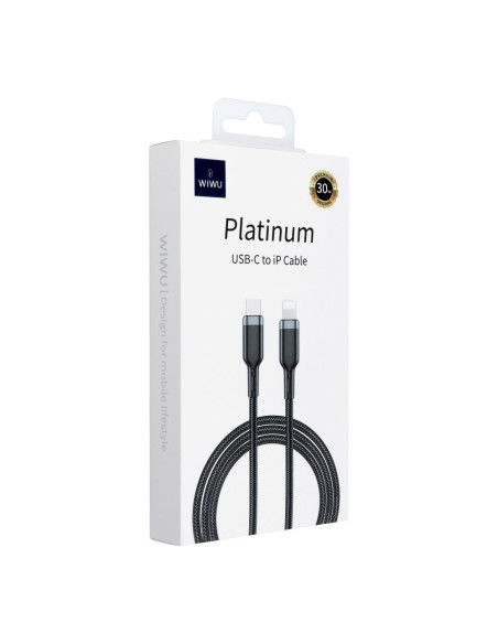 WiWU - Platinum Series USB cable Wi-C013 USB C to Lightning 30W 1.2m - noir