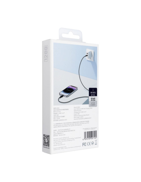 WiWU - Platinum Series USB cable Wi-C013 USB C to Lightning 30W 1.2m - noir