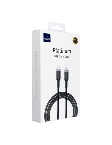 WiWU - Platinum Series USB cable Wi-C013 USB C to Lightning 30W 2m - noir