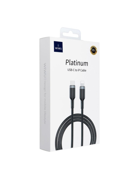 WiWU - Platinum Series USB cable Wi-C013 USB C to Lightning 30W 2m - noir