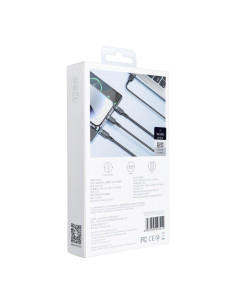 WiWU - Câble USB série Platinum Wi-C014 3in1 USB A vers USB C, Micro USB, Lightning 3.1A 1.2m - noir 2