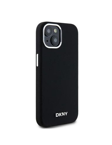 Coque DKNY pour IPHONE 15 Plus compatible avec MagSafe DKHMP15MSMCHLK (DKNY HC MagSafe Silicone W/Horizontal Metal Logo) noir