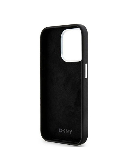 Coque DKNY pour IPHONE 15 Pro compatible avec MagSafe DKHMP15LSMCHLK (DKNY HC MagSafe Silicone W/Horizontal Metal Logo) noir