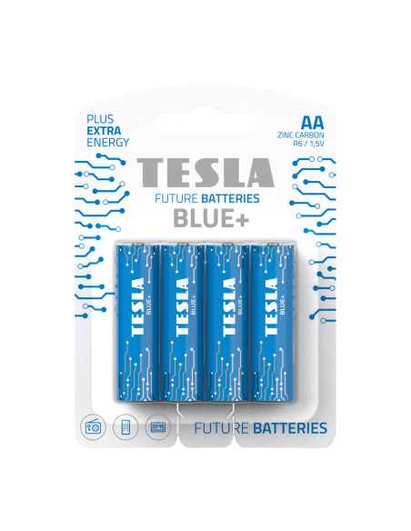 TESLA alkaline battery R6 (AA) BLUE+ [4x120] 4 pcs