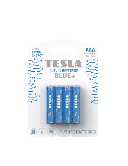 Pile alcaline TESLA R3 (AAA) BLEUE+ [4x120] 4 pcs.