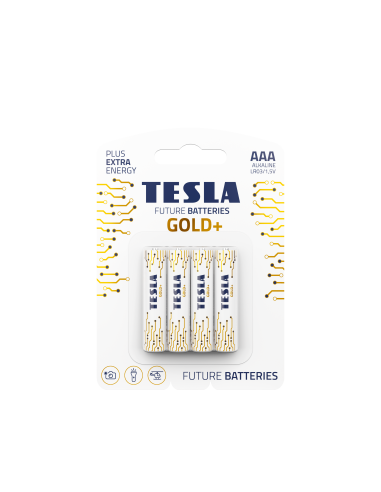 Pile alcaline TESLA R3 (AAA) GOLD+ [4x120] 4 pcs.