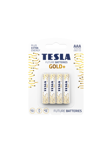Pile alcaline TESLA R3 (AAA) GOLD+ [4x120] 4 pcs.