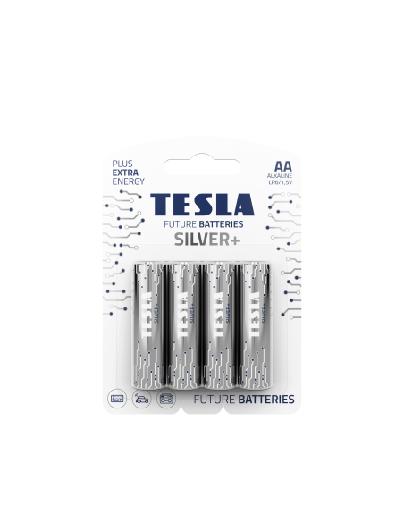 TESLA pile alcaline R6 (AA) SILVER+ [4x120] 4 pcs