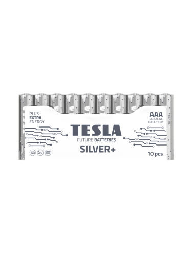 TESLA pile alcaline R3 (AAA) SILVER+ [10x72] 10 pcs.