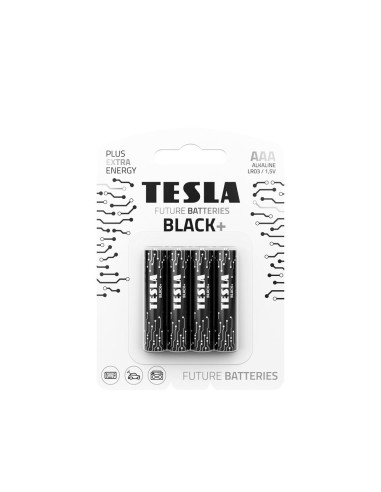 Pile alcaline TESLA R3 (AAA) BLACK+ [4x120] 4 pcs