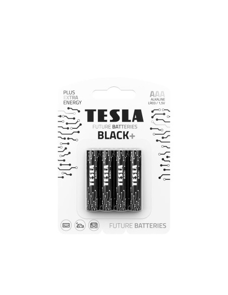 Pile alcaline TESLA R3 (AAA) BLACK+ [4x120] 4 pcs