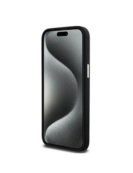 Coque DKNY pour IPHONE 15 Pro Max compatible avec MagSafe DKHMP15XSMCHLK (DKNY HC MagSafe Silicone W/Horizontal Metal Logo) noir