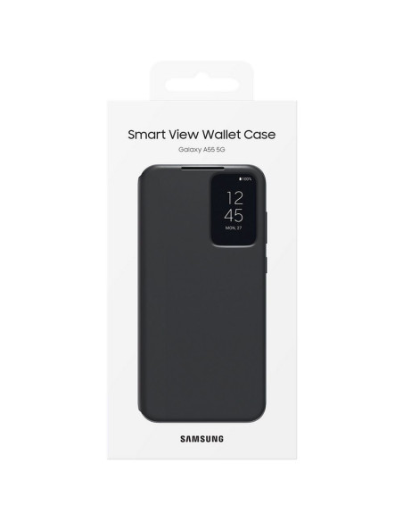 ETUI ORIGINAL Smart View Wallet Case Black ZA556CBEGWW Samsung Galaxy A55 NOIR blister