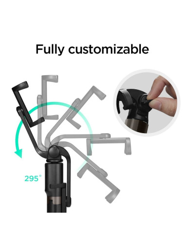 Support selfie SPIGEN S540W Wireless Selfie Stick Tripod noir
