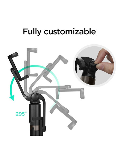 Support selfie SPIGEN S540W Wireless Selfie Stick Tripod noir