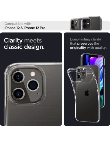 SPIGEN Liquid Crystal pour IPHONE 12 / 12 PRO transparent