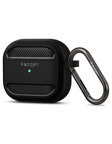 Coque SPIGEN Rugged Armor pour AIRPODS 3 2021 noir mat