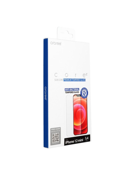 Verre trempe antibacterien ARAREE Sub Core pour IPHONE 12 MINI transparent