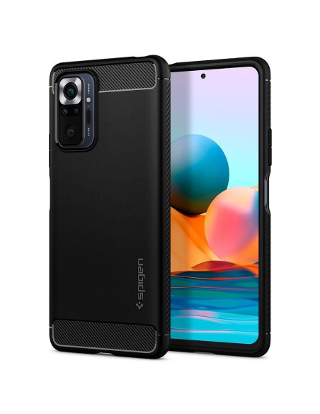 Coque SPIGEN Rugged Armor pour XIAOMI Redmi NOTE 10 PRO / 10 PRO MAX noir mat
