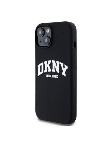 Coque DKNY pour IPHONE 14 compatible avec MagSafe DKHMP14SSNYACH (DKNY HC MagSafe Silicone W/White Arch Logo) noir