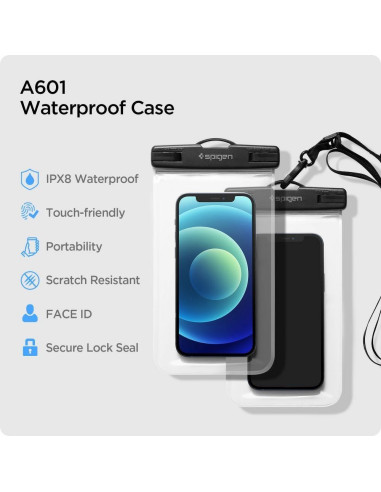 SPIGEN A601 Universal Waterproof case transparent 2-PAC
