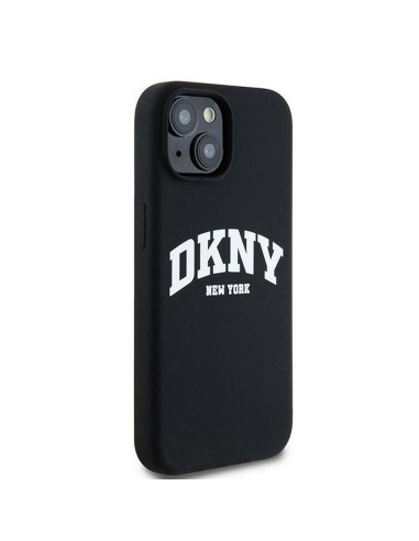 Coque DKNY pour IPHONE 14 compatible avec MagSafe DKHMP14SSNYACH (DKNY HC MagSafe Silicone W/White Arch Logo) noir